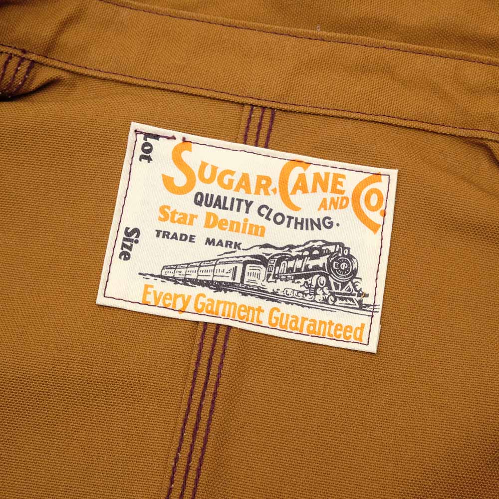 SUGAR CANE - 13oz. BROWN DUCK WORK COAT - SC15657
