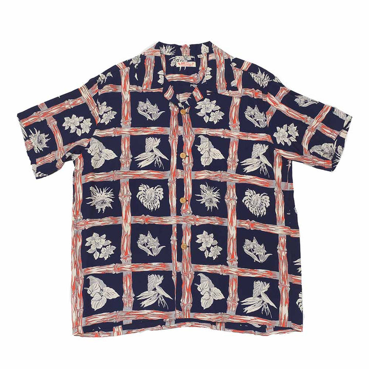 SUN SURF - RAYON HAWAIIAN SHIRT - ISLAND PLANTS - SS39419