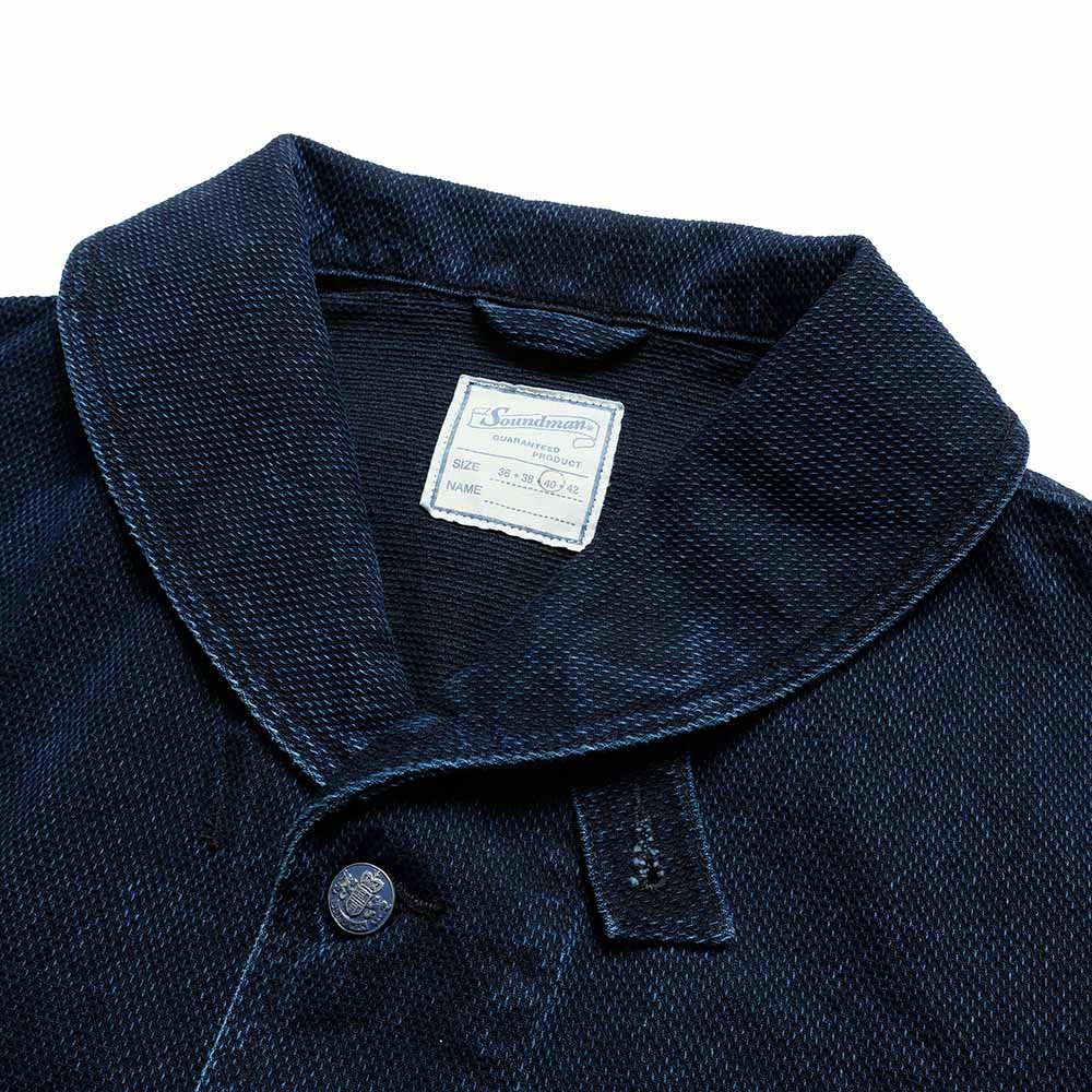 Soundman - Shawl Collar Coverall - Marshaii - Indigo Dyed SASHIKO - 451M-655B