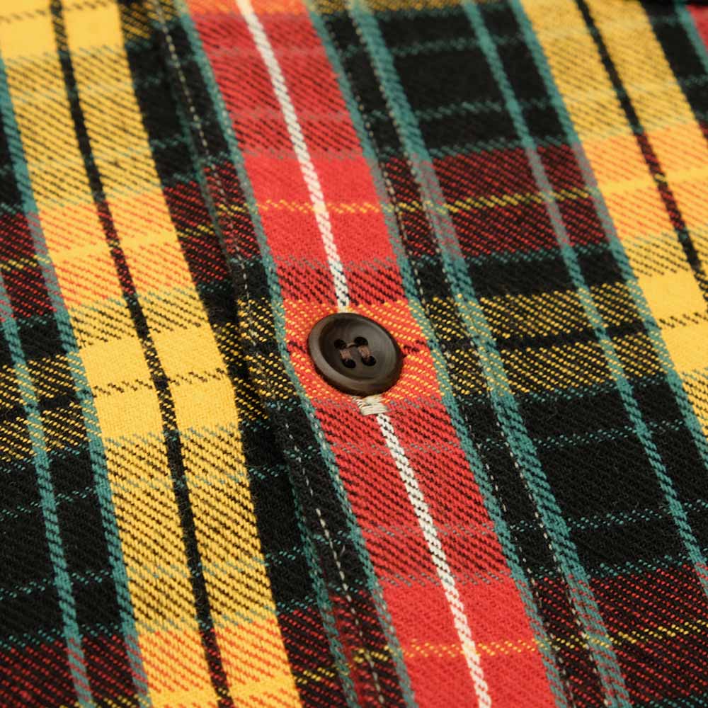 WAREHOUSE - Lot.3022 FLANNEL SHIRTS WITH CHINSTRAP - F柄 - ONE WASH - WH-3022F24