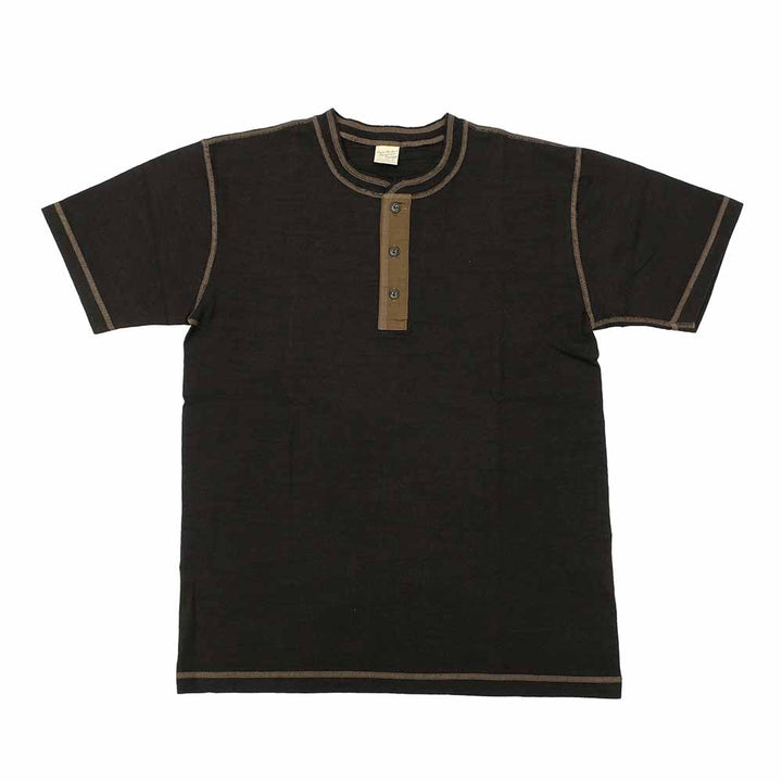 BUZZ RICKSON'S - SLUB YARN HENLEY NECK T-SHIRT - BR79192