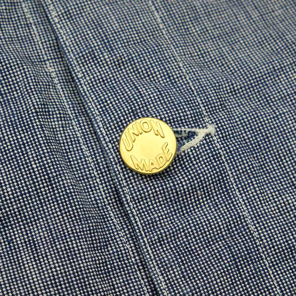 WAREHOUSE - INDOGO PINCHECK CHANGE BUTTON COVERALL - 2195