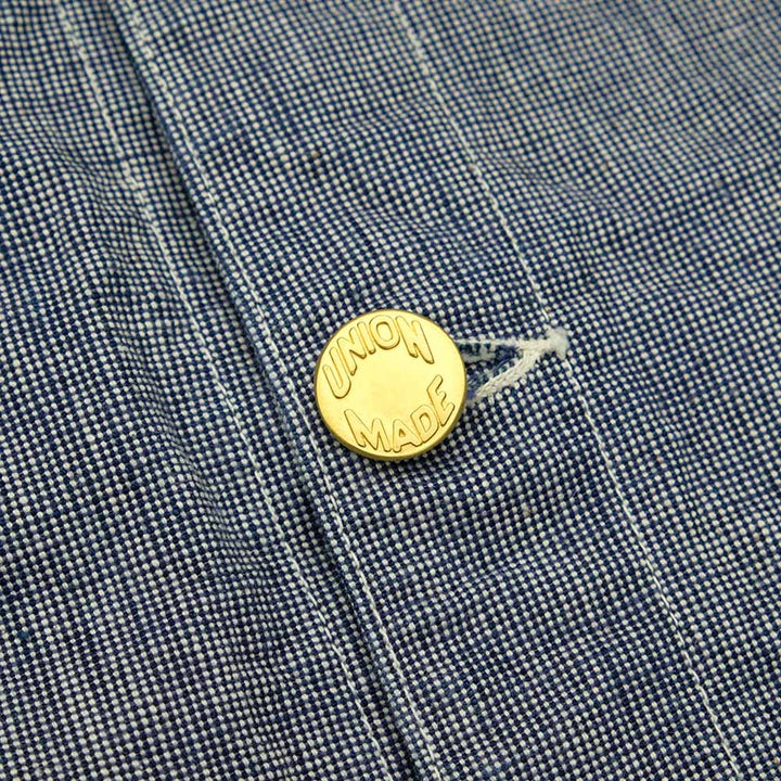 WAREHOUSE - INDOGO PINCHECK CHANGE BUTTON COVERALL - 2195