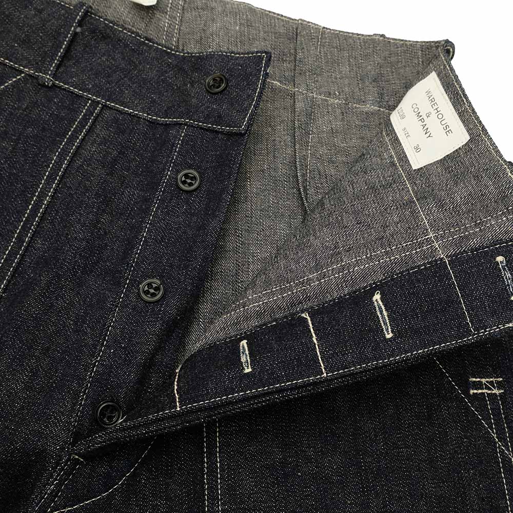 WAREHOUSE - 1930S WPA DOUBLE KNEE DENIM TROUSERS - 1239-25