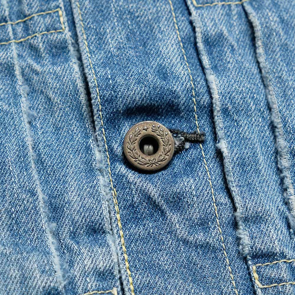 REMI RELIEF - 12oz DENIM WW2 MODEL JACKET - USED BLUE - RN30389034