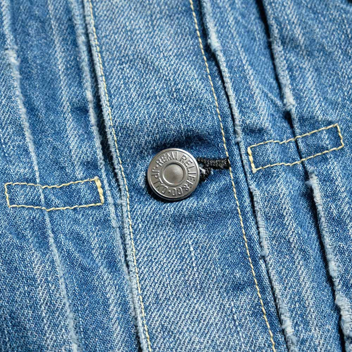 REMI RELIEF - 12oz DENIM 1st JACKET - USED BLUE - RN30389036