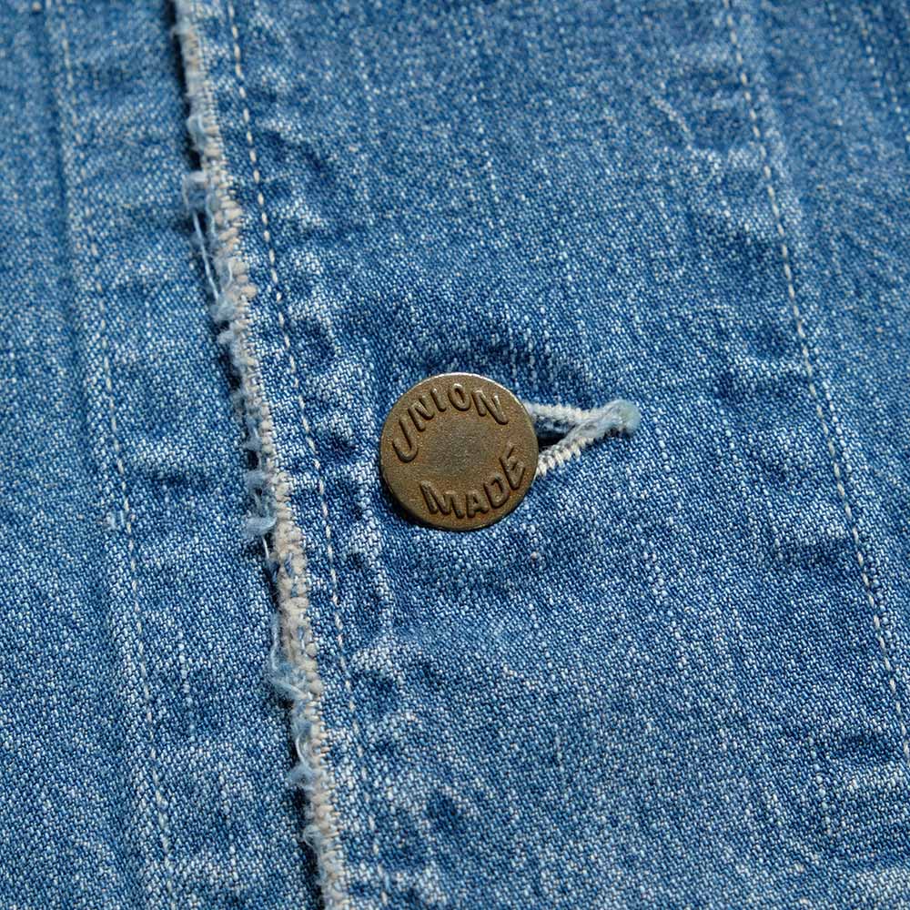 REMI RELIEF - 9.5oz Nep Denim Coverall - USED BLUE - RN30389042