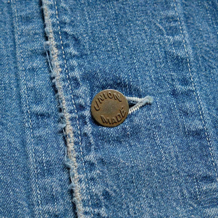 REMI RELIEF - 9.5oz Nep Denim Coverall - USED BLUE - RN30389042