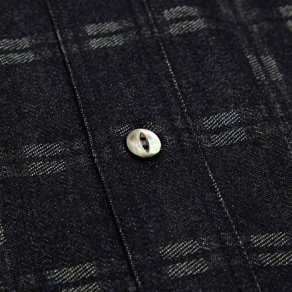 MOMOTARO JEANS - Triple Stitch Cross Check Jacquard Shirt - MXLS1035