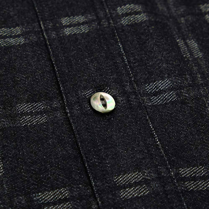 MOMOTARO JEANS - Triple Stitch Cross Check Jacquard Shirt - MXLS1035