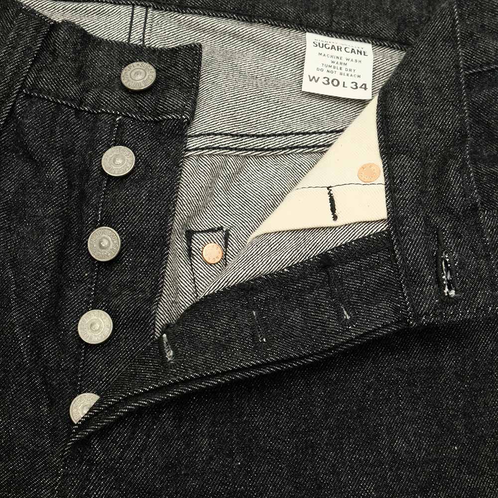 Sugar Cane - 14.25oz. BLACK DENIM - 1947 MODEL - (REGULAR STRAIGHT) - SC42460