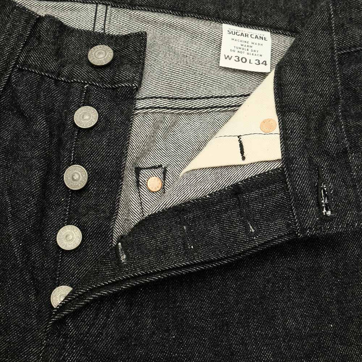 Sugar Cane - 14.25oz. BLACK DENIM - 1947 MODEL - (REGULAR STRAIGHT) - SC42460