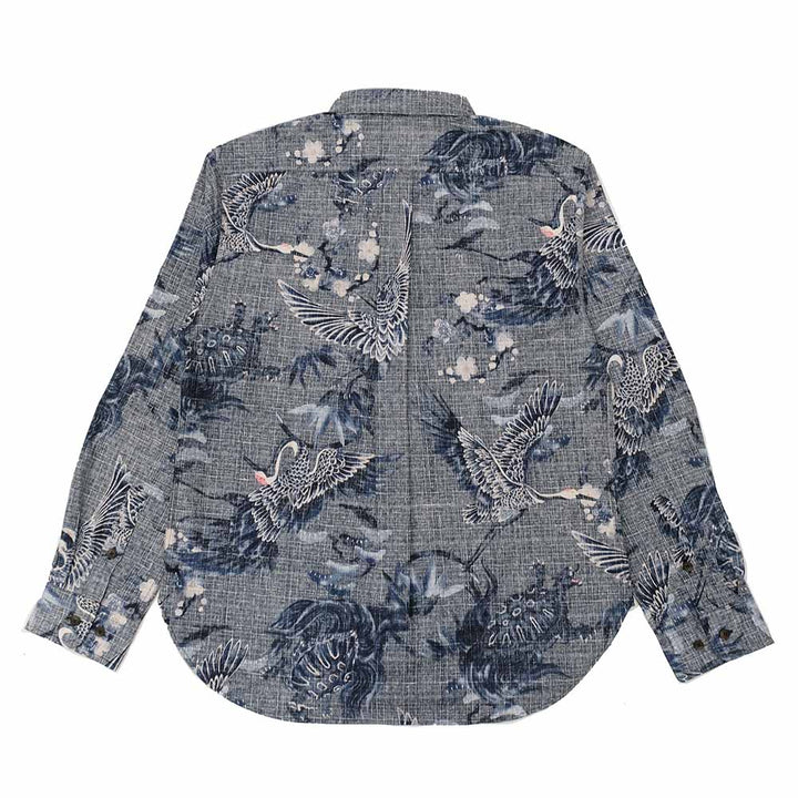 衣櫻 - サザンクロス素材 長袖レギュラーシャツ - 裏鶴亀 - SA1747