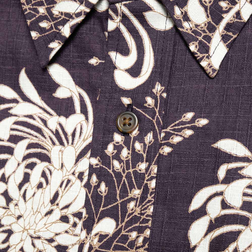 Koromozakura - Southern Cross - Short-Sleeve Regular Shirt - Chrysanthemum - SA1686