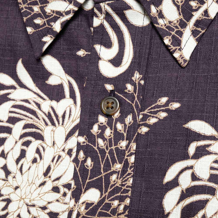 Koromozakura - Southern Cross - Short-Sleeve Regular Shirt - Chrysanthemum - SA1686