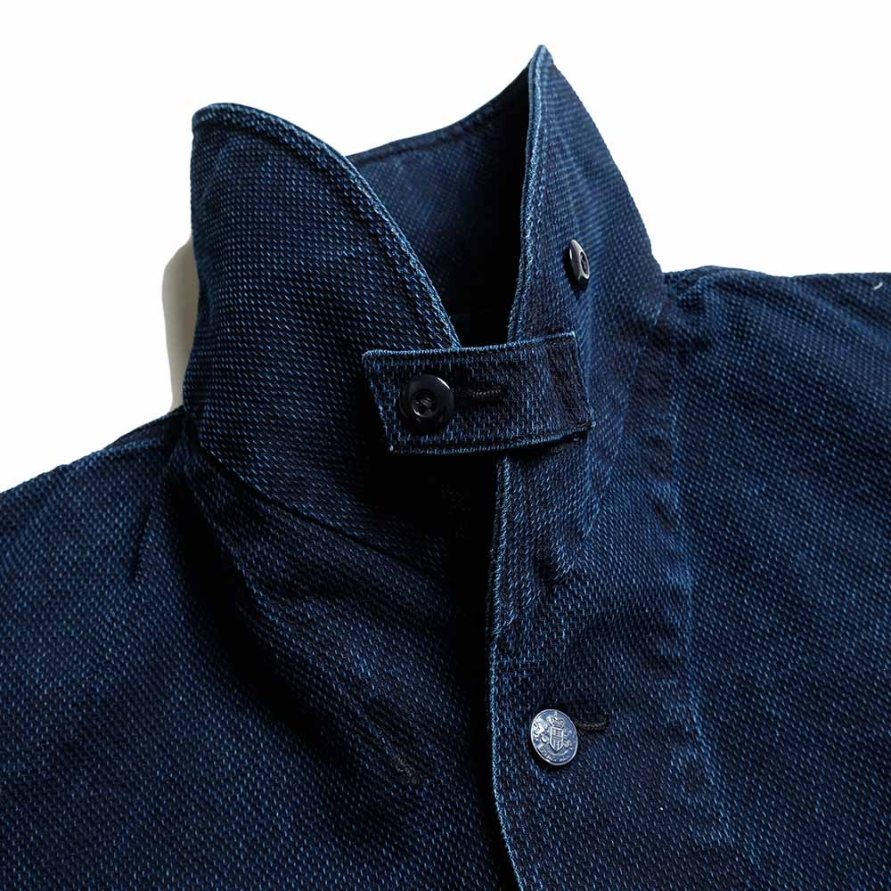 Soundman - Shawl Collar Coverall - Marshaii - Indigo Dyed SASHIKO - 451M-655B