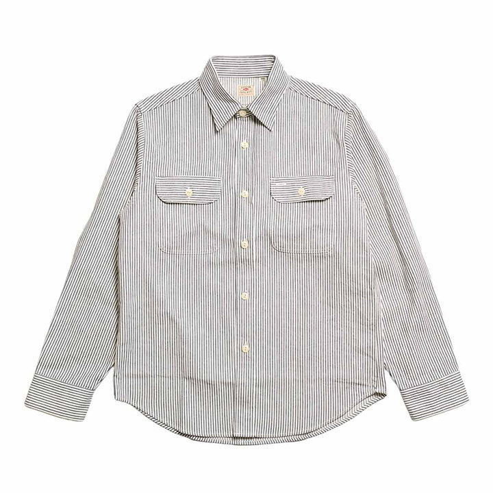 SUGAR CANE - Hickory Stripe L/S Work Shirt - SC27853