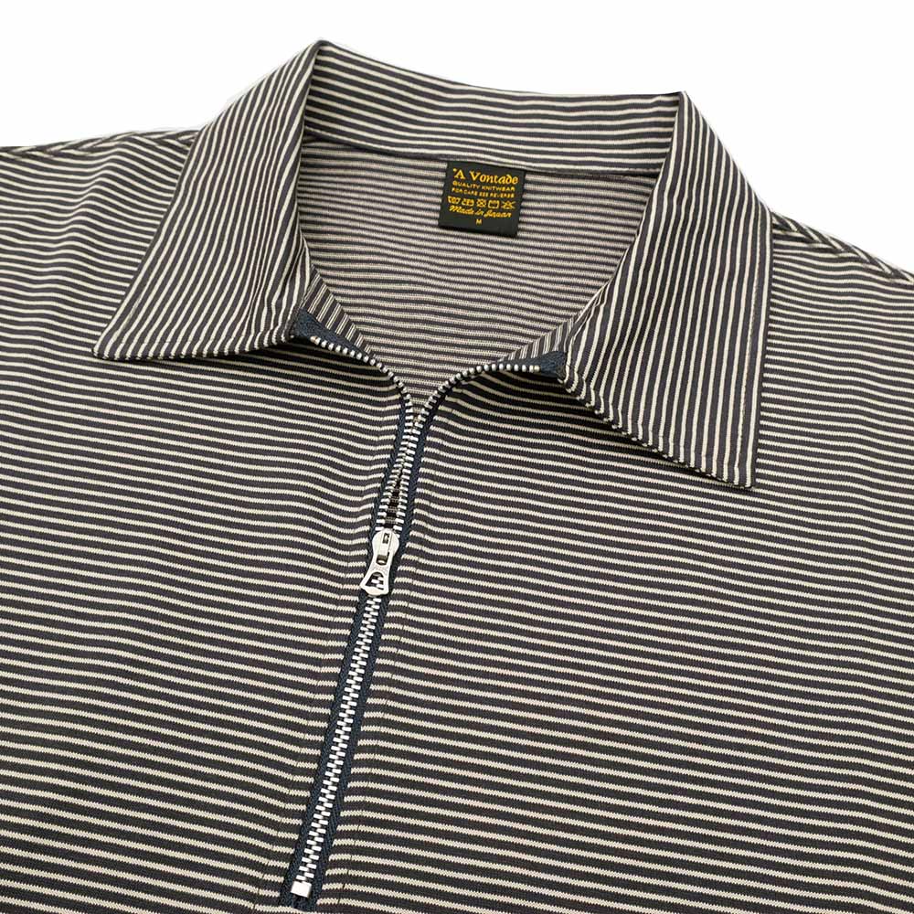 A VONTADE - Compact Border Half Zip Polo - VTD-0634-CS
