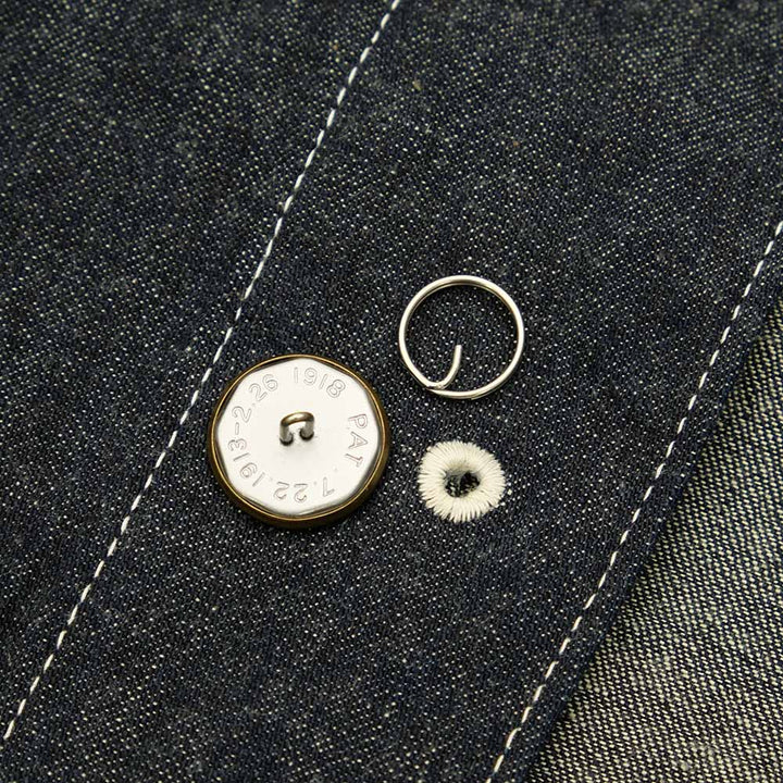 SUGAR CANE - FICTION ROMANCE - 11oz. BLUE DENIM 1920's WORK COAT - SC15503