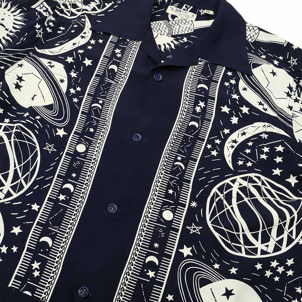 SUN SURF - HINOYA EXCLUSIVE - L/S RAYON HAWAIIAN SHIRT - COSMO GRAPHIC - SS29051HY