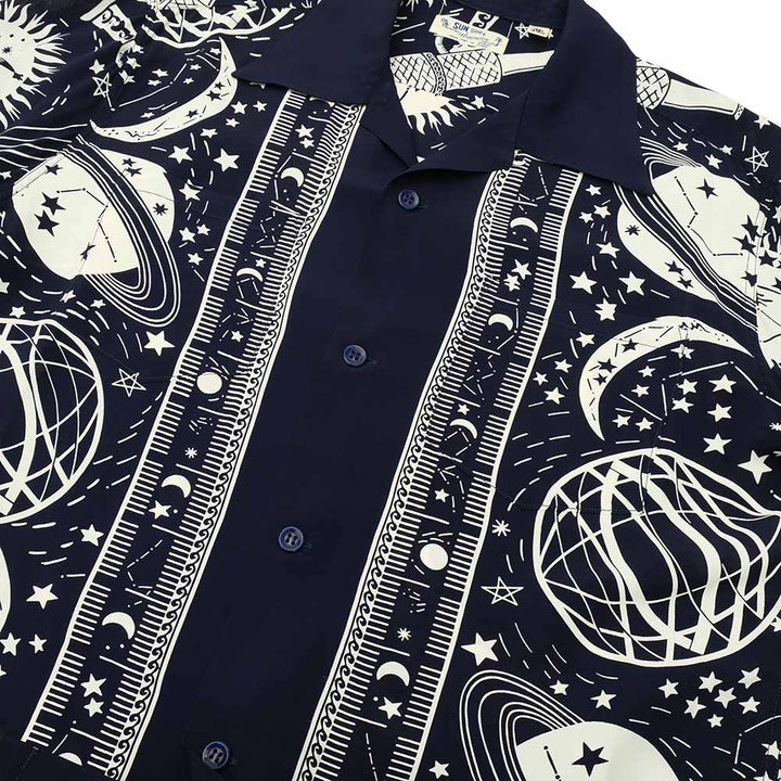 SUN SURF - HINOYA EXCLUSIVE - L/S RAYON HAWAIIAN SHIRT - COSMO GRAPHIC - SS29051HY