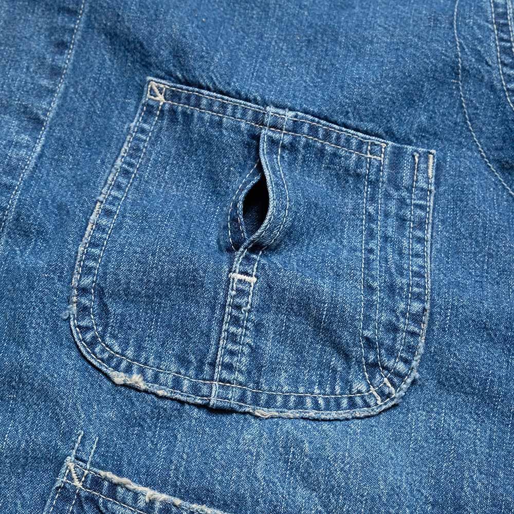 REMI RELIEF - 9.5oz Nep Denim Coverall - USED BLUE - RN30389042
