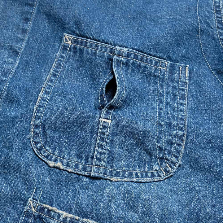 REMI RELIEF - 9.5oz Nep Denim Coverall - USED BLUE - RN30389042