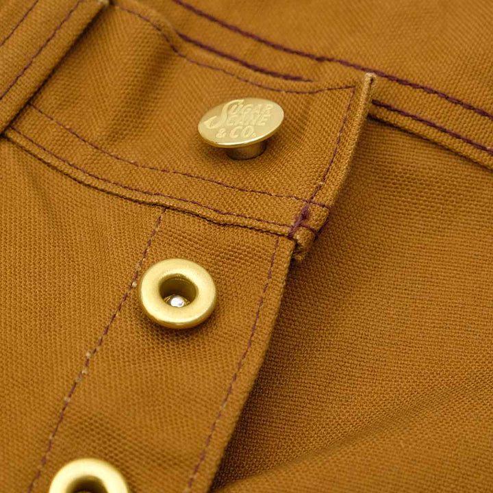 SUGAR CANE - 13oz. BROWN DUCK WORK PANTS - SC42497