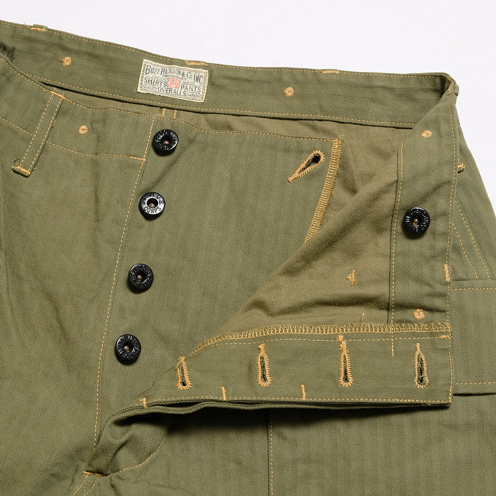 BUZZ RICKSON'S - U.S. MARINE CORPS M-1944 - HERRINGBONE PANTS - SHORT LENGTH - BR42501