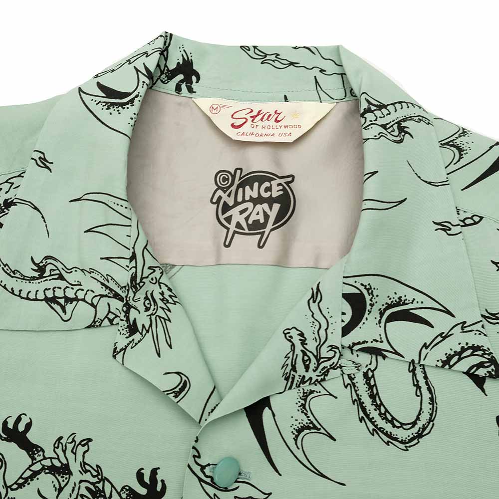STAR OF HOLLYWOOD × VINCE RAY - HIGH DENSITY RAYON OPEN SHIRT - RETURN OF THE DRAGON - SH39309