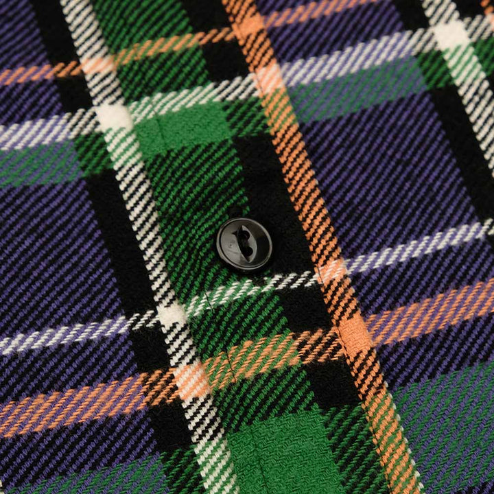 SUGAR CANE - TWILL CHECK WORK SHIRT - SC29566