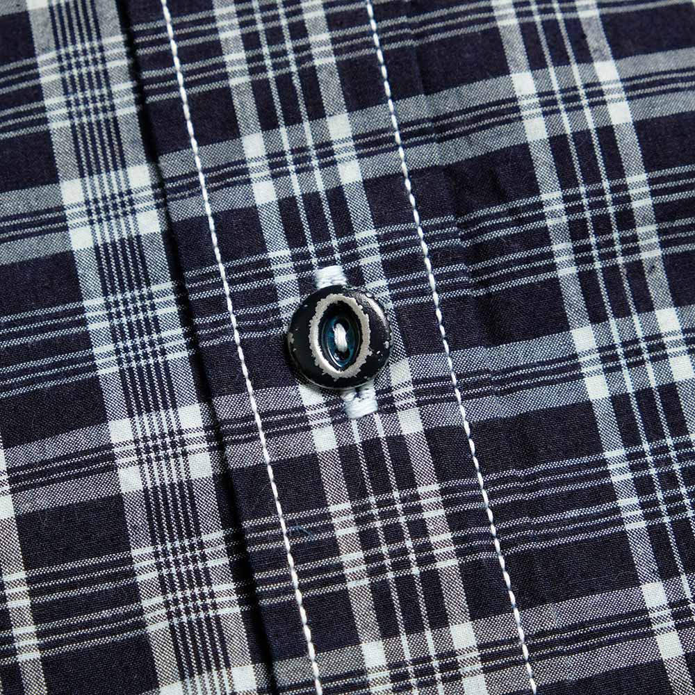 SUGAR CANE - FICTION ROMANCE - 4oz. INDIGO CHECK WORK SHIRT - SC29672