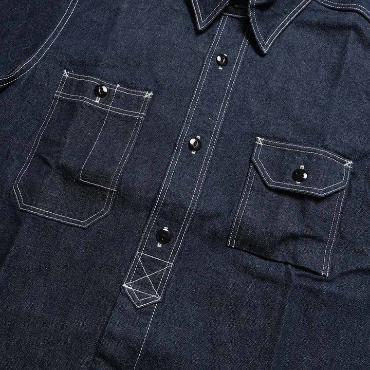STUDIO D’ARTISAN & SA. - DENIM S/S WORK SHIRT - 5333B-S