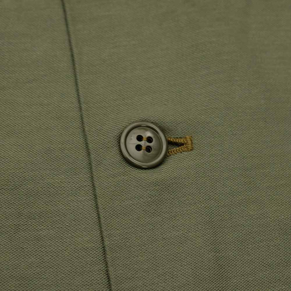 BUZZ RICKSON'S - SHIRT MAN'S COTTON SATEEN OLIVE GREEN SHADE107 - DEMILITARIZED ZONE - BR29586