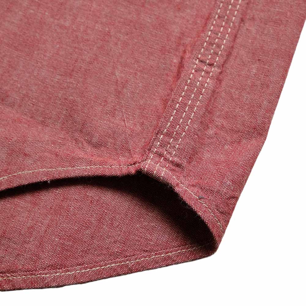 SUGAR CANE - RED CHAMBRAY WORK SHIRT - SC29682