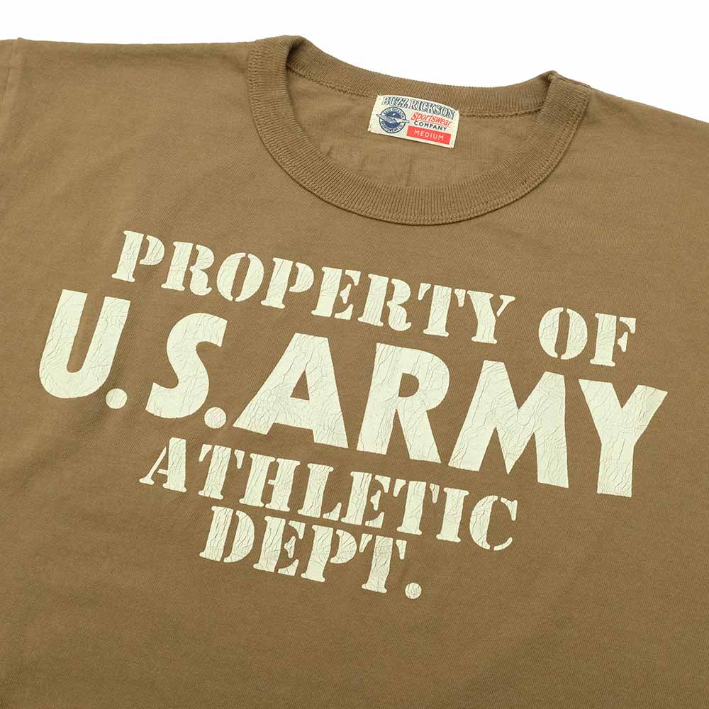 BUZZ RICKSON'S - S/S T-SHIRT - U.S. ARMY ATHLETIC DEPT. - BR79348