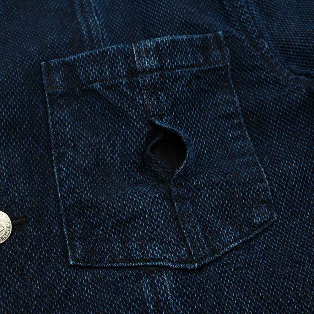Soundman Beer Jacket - Dudley III - Indigo Dyed SASHIKO - 401M-655Z