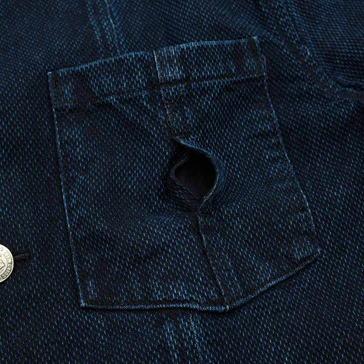 Soundman Beer Jacket - Dudley III - Indigo Dyed SASHIKO - 401M-655Z