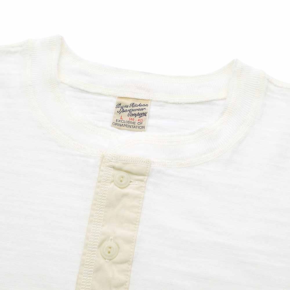 BUZZ RICKSON'S - SLUB YARN HENLEY NECK T-SHIRT - BR79192