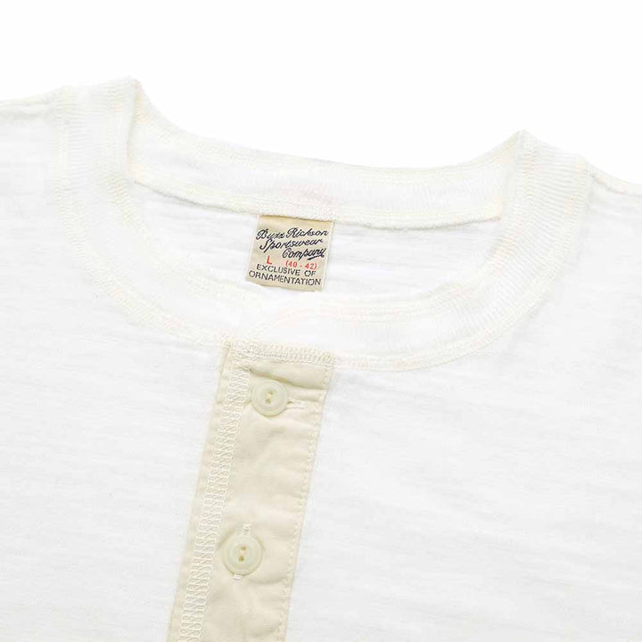 BUZZ RICKSON'S - SLUB YARN HENLEY NECK T-SHIRT - BR79192