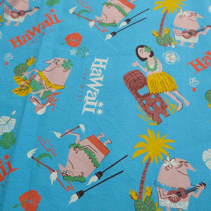 SUN SURF - COTTON SEERSUCKER OPEN SHIRT - TRIP TO HAWAII - by 柳原良平 with MOOKIE - SS39537