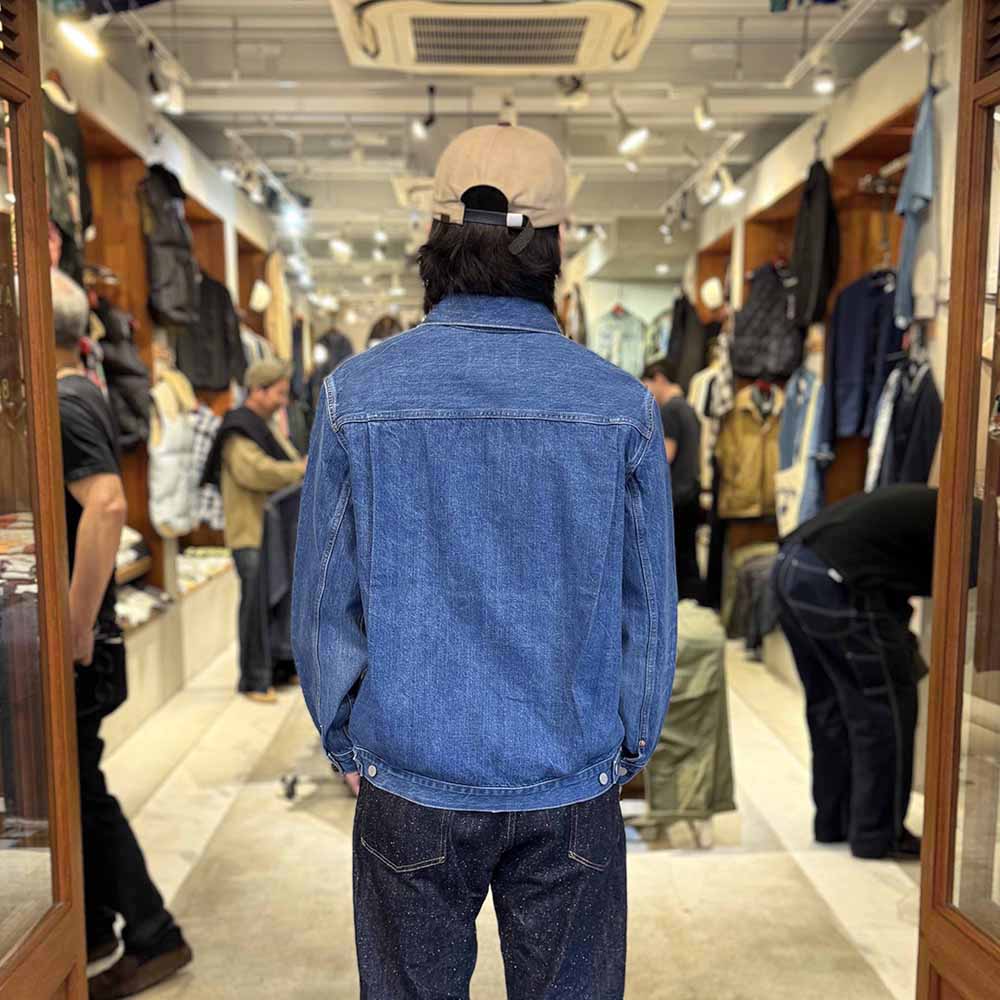 BLUE BLUE - JK02 MOD supima Selvedge Denim 2nd Type Trucker Jacket - FADE WASH - 1009866