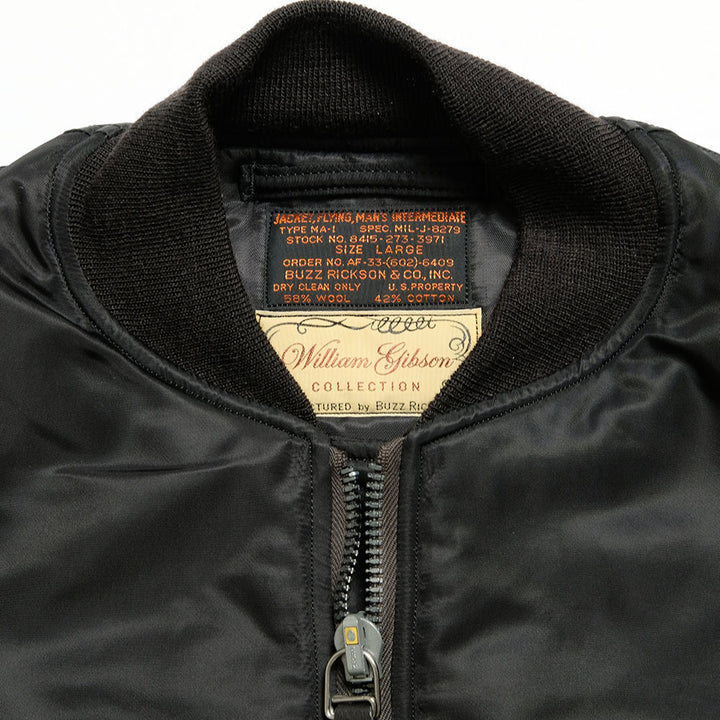 BUZZ RICKSON'S - WILLIAM GIBSON COLLECTION Type BLACK MA-1 - ALBERT TURNER & CO., INC. MODEL - BR15414