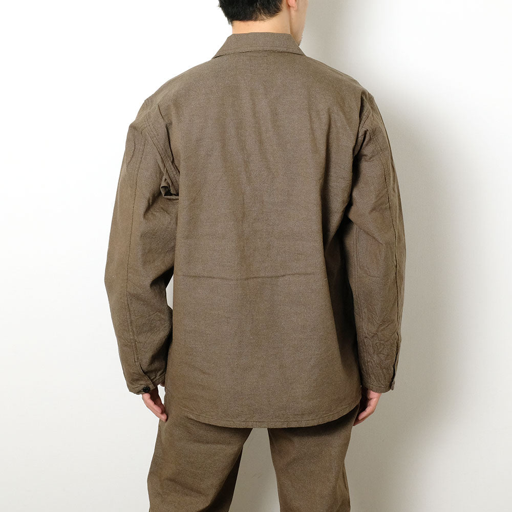 BUZZ RICKSON'S - U.S. ARMY BROWN DENIM PULLOVER JACKET - BR15695