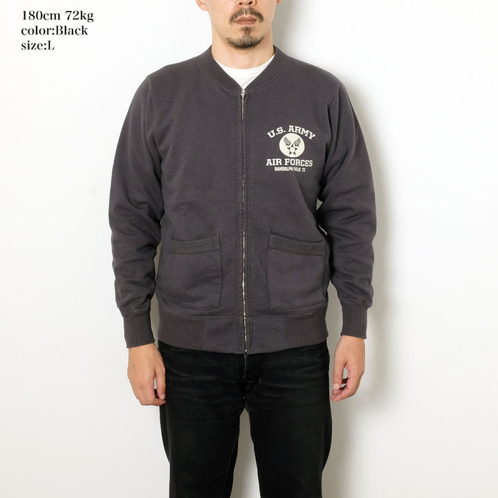 BUZZ RICKSON'S FULL ZIP SWEAT SHIRT U.S. ARMY AIR FORCES BR65601