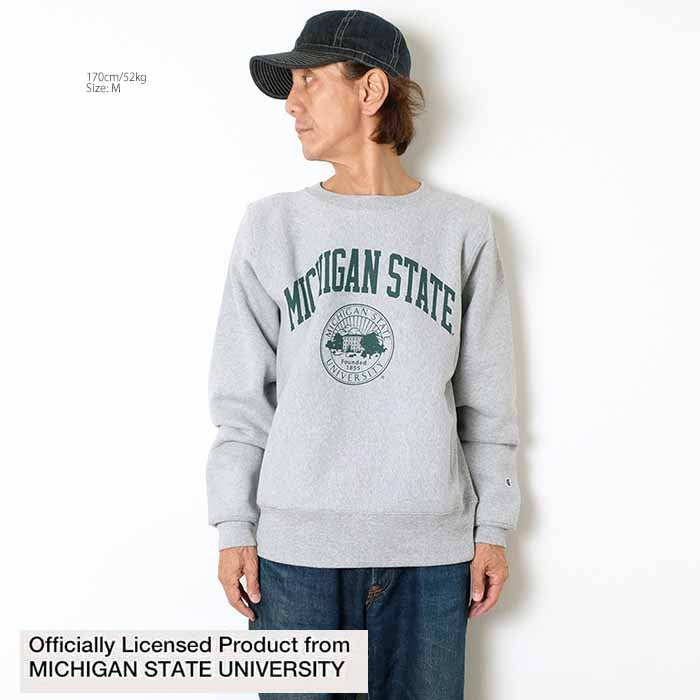 Champion - REVERS WEAVE CREW NECK SWEATSHIRT - MICHIGAN STATE - C5-A007