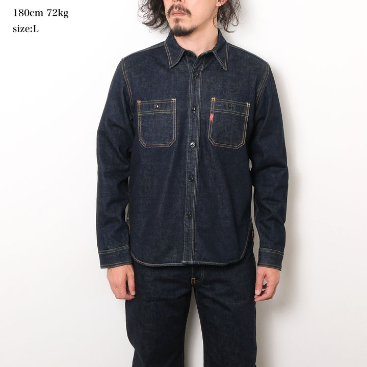 STUDIO D’ARTISAN & SA. - 14oz. DENIM WORK SHIRT - D5335
