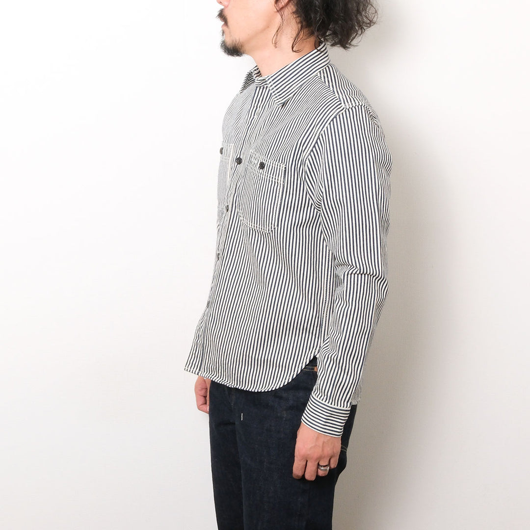STUDIO D’ARTISAN & SA. - 14oz. HICKORY WORK SHIRT - D5335H