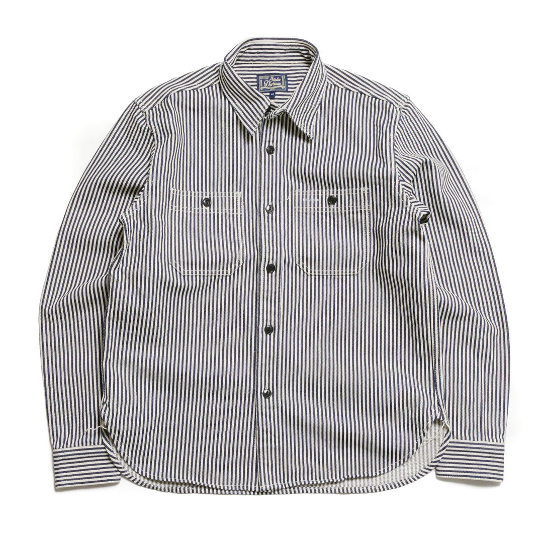 STUDIO D’ARTISAN & SA. - 14oz. HICKORY WORK SHIRT - D5335H