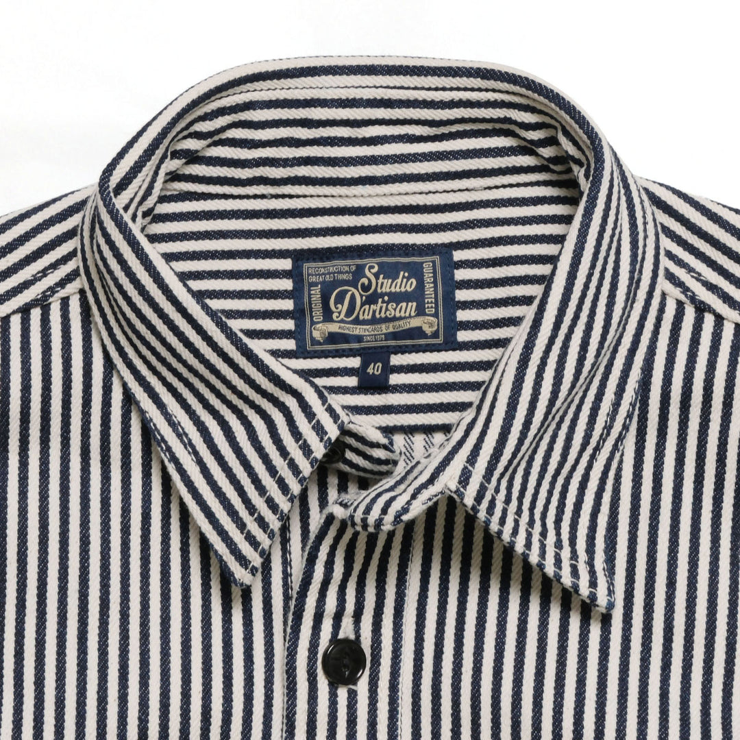 STUDIO D’ARTISAN & SA. - 14oz. HICKORY WORK SHIRT - D5335H